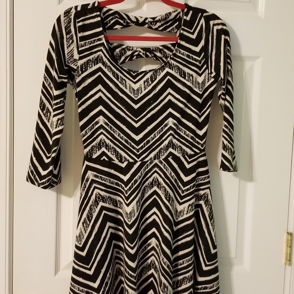 Black and cream dress